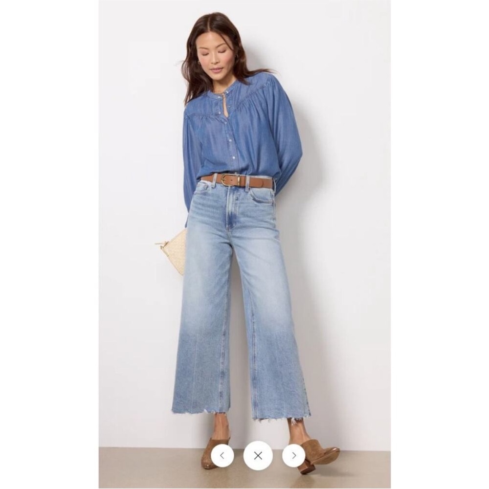 Evereve Chambray Button-Up Button Down Shirt - image 6